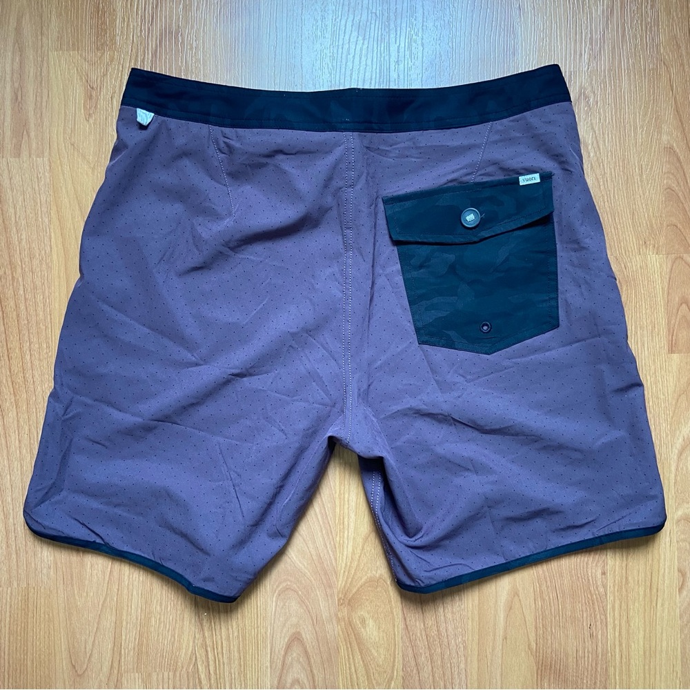Vuori Men’s Logo Purple Drawstring Shorts Size 32 - Picture 2 of 12